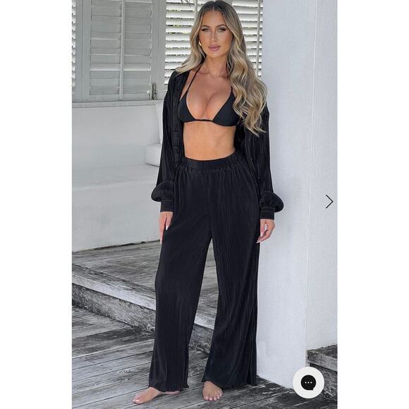 Babyboo Indi Pant in Black Size Small Lounge goth resort wear old money - Picture 1 of 9